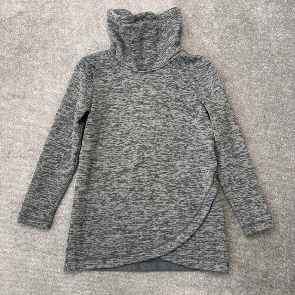 Lands' End Tops - Lands' End Sweatshirt Womens Small Gray Cowl Neck Fleece Tunic Pullover Top